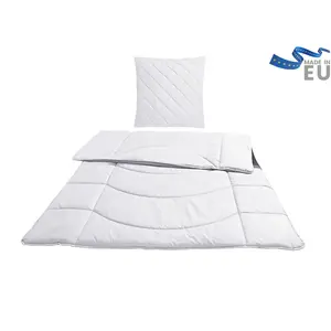 Мой домашний стеганый комплект + подушка Microlux, одеяло 135x200 см, 155x220 см, комплект с подушками 40x80 см, 80x80 см, лето, осень, зима в 4 цветах My Home, белый