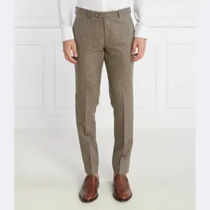 Шерстяные брюки Denz классического кроя Oscar Jacobson, бежевый