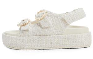 CHARLES&KEITH Женские сандалии на одной застежке мелово-белые, цвет Chalk White