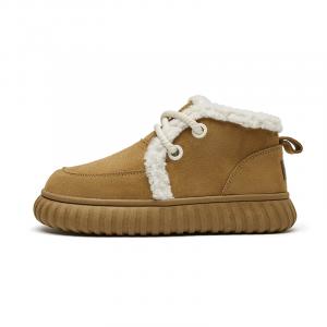 Feiyue Женские короткие зимние ботинки с защитой от истирания и скольжения, коричневые