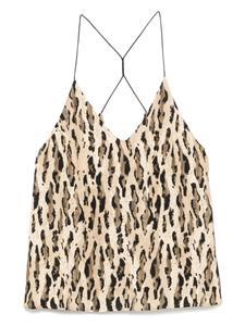 Топ с анималистичным принтом THE NINA STUDIO, нейтральный