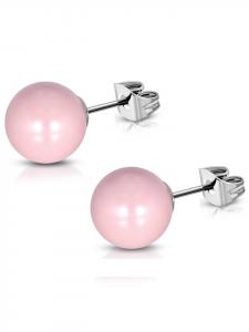 Bungsa Розовые серьги-гвоздики