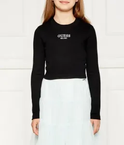 Блуза cropped fit Guess, черный