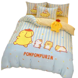100% Cotton Print Пододеяльник With 100% Cotton Filling Sanrio, 100% Cotton Large (Pocket Pillow) Small Colored Ribbon Pompompurin