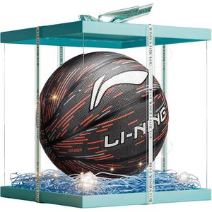 LINING Радужная коллекция резиновый баскетбольный мяч black red размер 7 размер 5 мяч для тренировок соревнований unisex китай