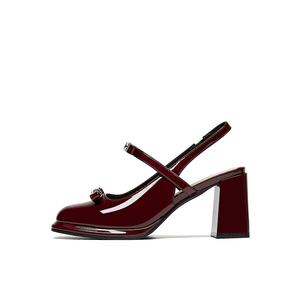 Туфли Mary Jane черные DAPHNE, бордовый