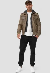 Куртка из искусственной кожи аарона Indicode Jeans, Beige