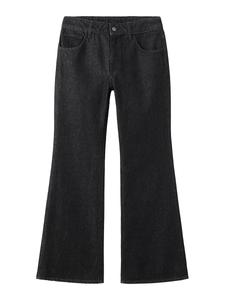 Джинсы с широкими штанинами MANGO Selena, черный