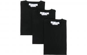 Футболка OFF WHITE Мужская упаковка 3 штуки Черный+Черный+Черный
