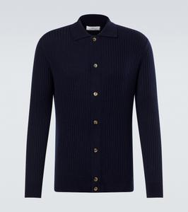 Кашемировый кардиган Mr Granger в рубчик Arch4, темно-синий