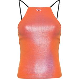 Футболка T-Wami с ребристым узором DIESEL, оранжевая