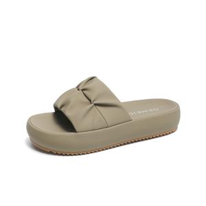 Женские тапочки-слайды Elephant Gray/Ecru/Apricot GEMEIQ, Elephant Gray