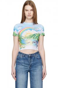 Casablanca Разноцветная укороченная детская футболка