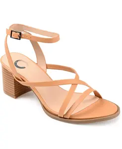 Женские босоножки Anikah на квадратном каблуке с ремешками Journee Collection, белый