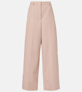 Широкие шерстяные брюки с низкой посадкой Stella McCartney, Dusty Pink