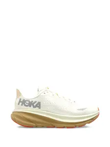 Кроссовки Clifton 9 с вышитым логотипом Hoka, бежевый
