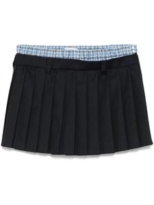 Miu Miu плиссированная мини-юбка, синий