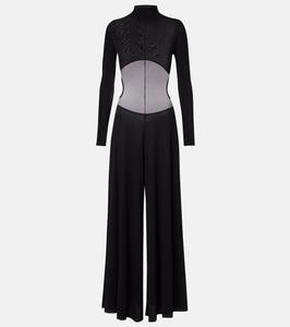 Расклешенный комбинезон Alaïa, Noir Alaia