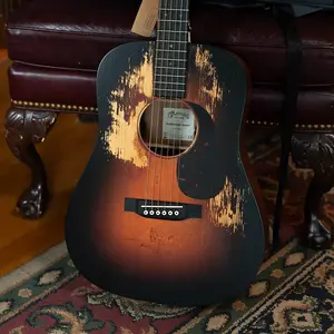 Гитара Martin D Jr E Streetlegend Burst Spruce/Sapele с эффектом старения Dreadnought с электроникой Martin #3872