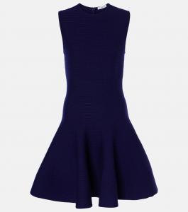 Мини-платье из смесовой шерсти Alaïa, цвет violet fonce