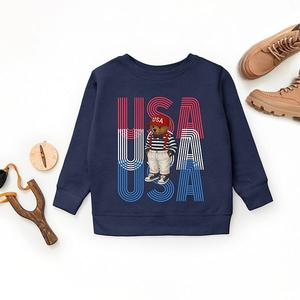 Графический свитшот с медведем Usa stacked bear The Juniper Shop, Navy