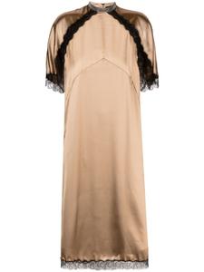 Платье миди с кружевной отделкой Fabiana Filippi, коричневый