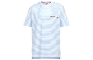 Футболка с круглым вырезом в полоску Thom Browne, цвет color