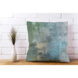 Декоративная подушка queence Пастельные цвета: зеленый, синий Чехол на подушку с принтом с обеих сторон, подушка 40x40 см, включая молнию Queence, Bedruckt