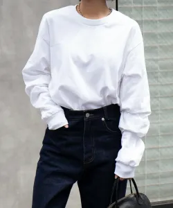 GILDAN/Футболка с длинными рукавами оверсайз из ультрахлопка плотностью 6,0 унций, с ребристой отделкой, однотонная, сшитая по индивидуальному заказу, Gildan GL2400