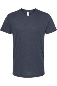 Футболка унисекс Tultex Poly-Rich с V-образным вырезом, цвет heather navy