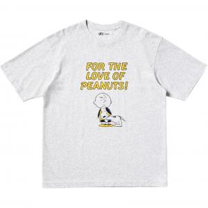 Uniqlo Футболка унисекс унисекс x PEANUTS Collaboration SS25, серая