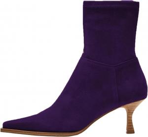 Женские стильные ботильоны с зауженным носком и боковой молнией - подчеркните свой повседневный стиль без усилий OAKUMSAS, Purple