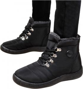 Женские ботильоны ZBYY с завязкой, модель Chelsea, закрытый носок, средний каблук, на низком подъеме, без шнуровки, для вечеринок и зимы, короткие ботинки, 10.5 Black