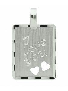 Adeliás Женский кулон из серебра 925 пробы с гравированной пластиной