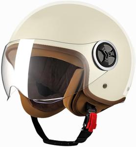 Шлем винтажный Dcoltmi-888 Vespa Full Face, кремовый