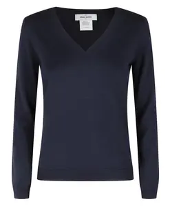 Пуловер с V-образным вырезом Gran Sasso, синий