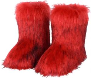 Женские зимние сапоги с искусственным мехом и цветными блоками, модные сапоги на мягкой подкладке, удобно носить, высота сапога до середины голени, высота каблука 25 см, доступны в различных цветах HCHCTRY, Color-6