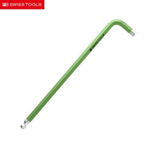 PB SWISSTOOLS Швейцарский цвет, дюймовая сферическая головка, внутренний шестигранник 1/4, удлиненный шестигранный ключ светло-зеленого цвета PB 212Z.L 1/4 YG