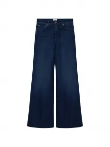 Широкие джинсы с эффектом потертости Closed, синий