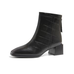 Ботинки женские черные/бежевые PIERCE GENTRY, черные (с термошерстью)