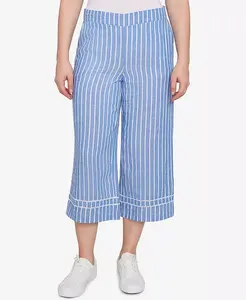 Мягкие свободные брюки-капри Petite Yarn Dye Stripe Ruby Rd., мультиколор