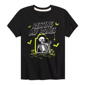 Футболка с принтом «Отдыхаю» для мальчиков 8-20 лет Licensed Character, черный