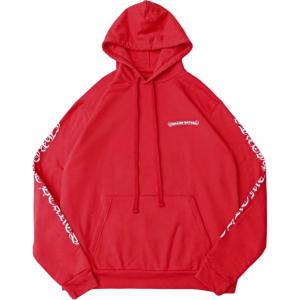 Худи с логотипом Scroll Chrome Hearts, красный