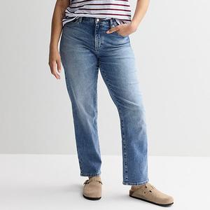 Женские джинсы Curvy High-Rise Straight Leg Sonoma Goods For Life, Medium Wash