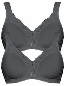 Бюстгальтер без косточек Viania 2er Pack Soft BH Helga, цвет graphite graphite