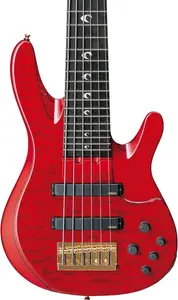 Бас-гитара Yamaha TRBJP2 John Patitucci Signature с 6 струнами, дека из эбена, цвет Trans Dark Red