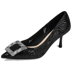 Туфли на высоком каблуке женские черный 73Hours