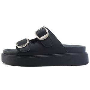 Тапочки-слайды женские с противоскользящей подошвой OMS, Black