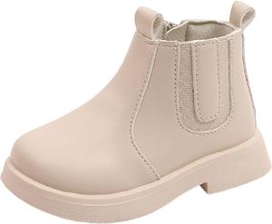 Детские ботильоны IWIHMIV для девочек, ездовые сапожки, зимние ботинки для девочек, ботильоны для девочек, нескользящие, удобные ботинки для мальчиков, осенние ботинки для девочек, Beige-3