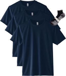 Футболка с коротким рукавом Glimmer 00350-AIT из трикотажа Interlock Dry плотностью 3,5 унции, с круглым вырезом, темно-синий